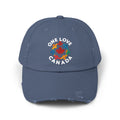 Colorful 'One Love Canada' Unisex Distressed Cap - Casual Style Outdoor Gear - OneLoveCanada