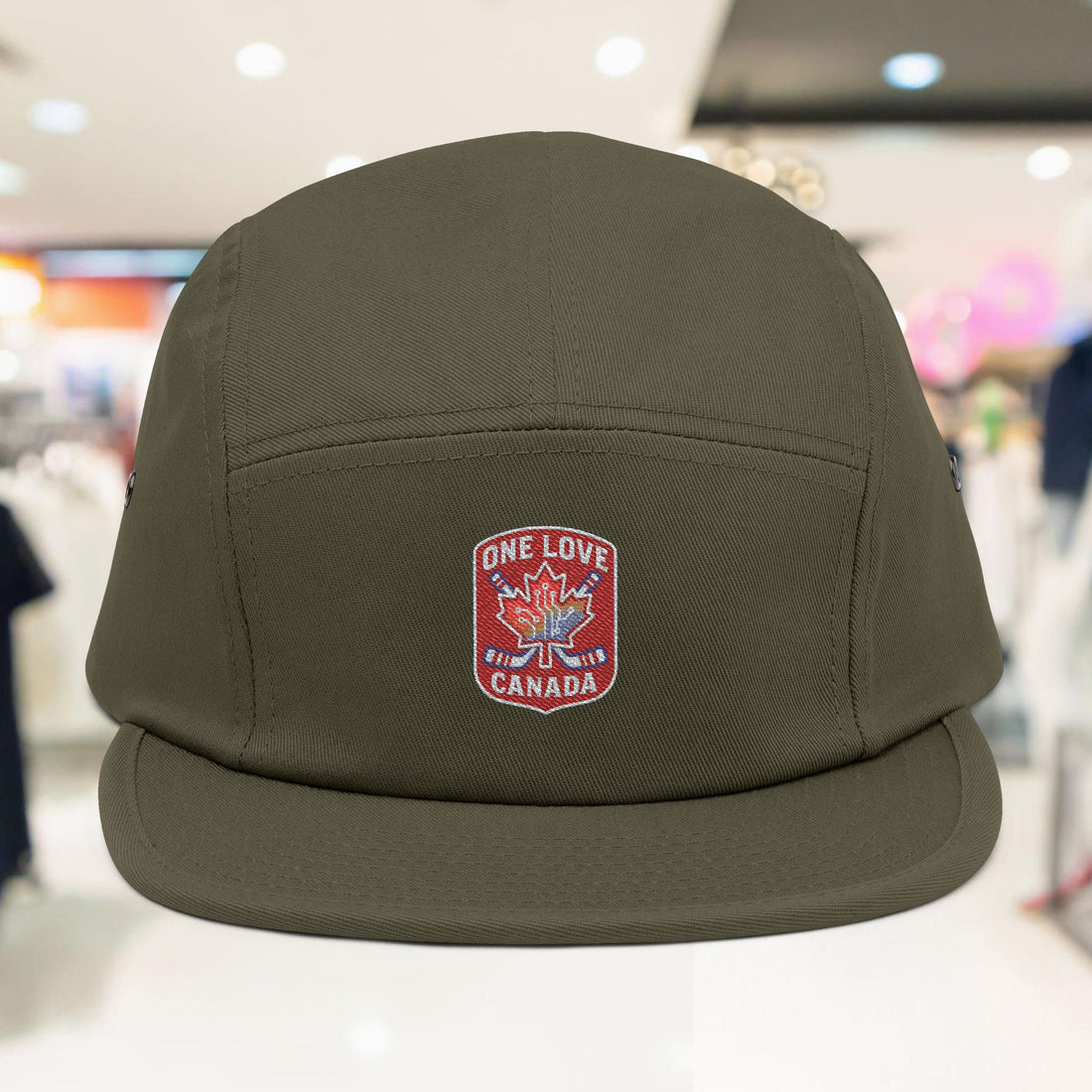 One Love Canada Embroidered 5 Panel Cap | Casual Streetwear Hat - OneLoveCanada