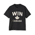 Men's Heavy Oversized Tee: WIN CANADA Graphic T-Shirt - OneLoveCanada
