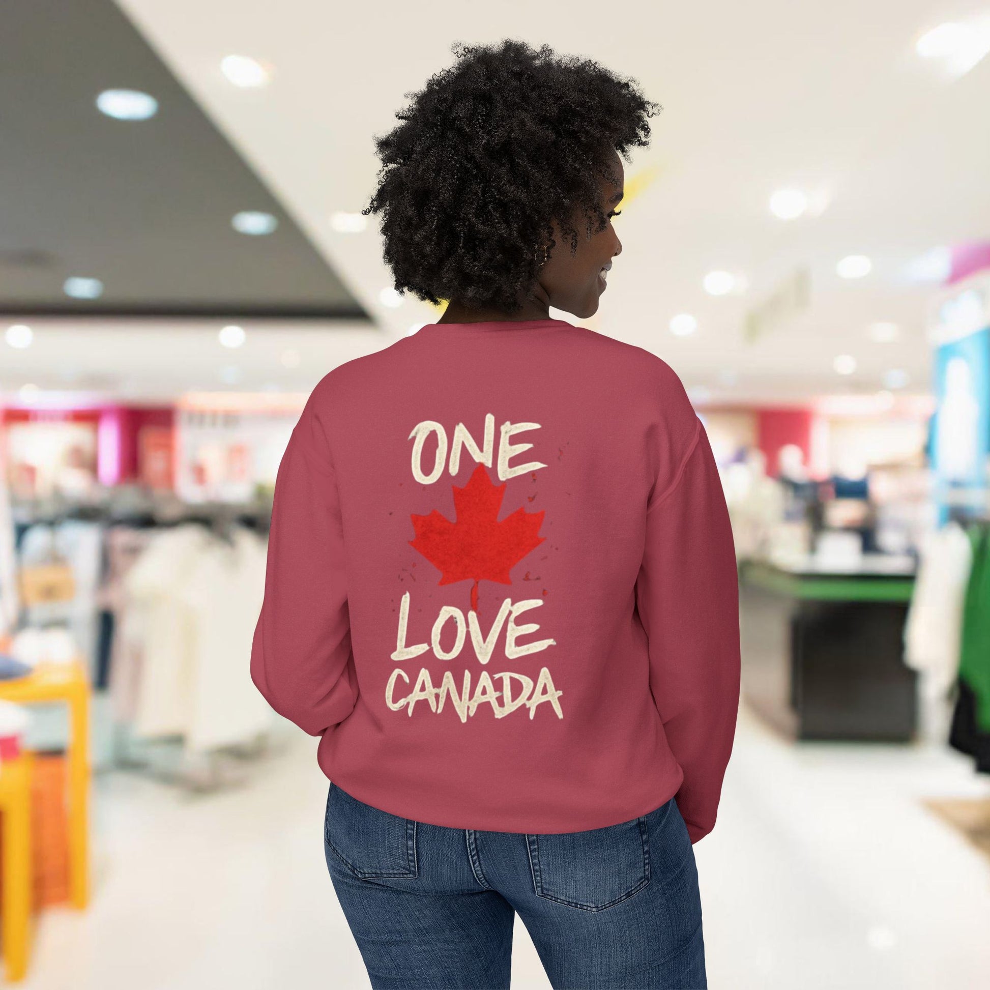 One Love Canada Unisex Lightweight Crewneck Sweatshirt - OneLoveCanada