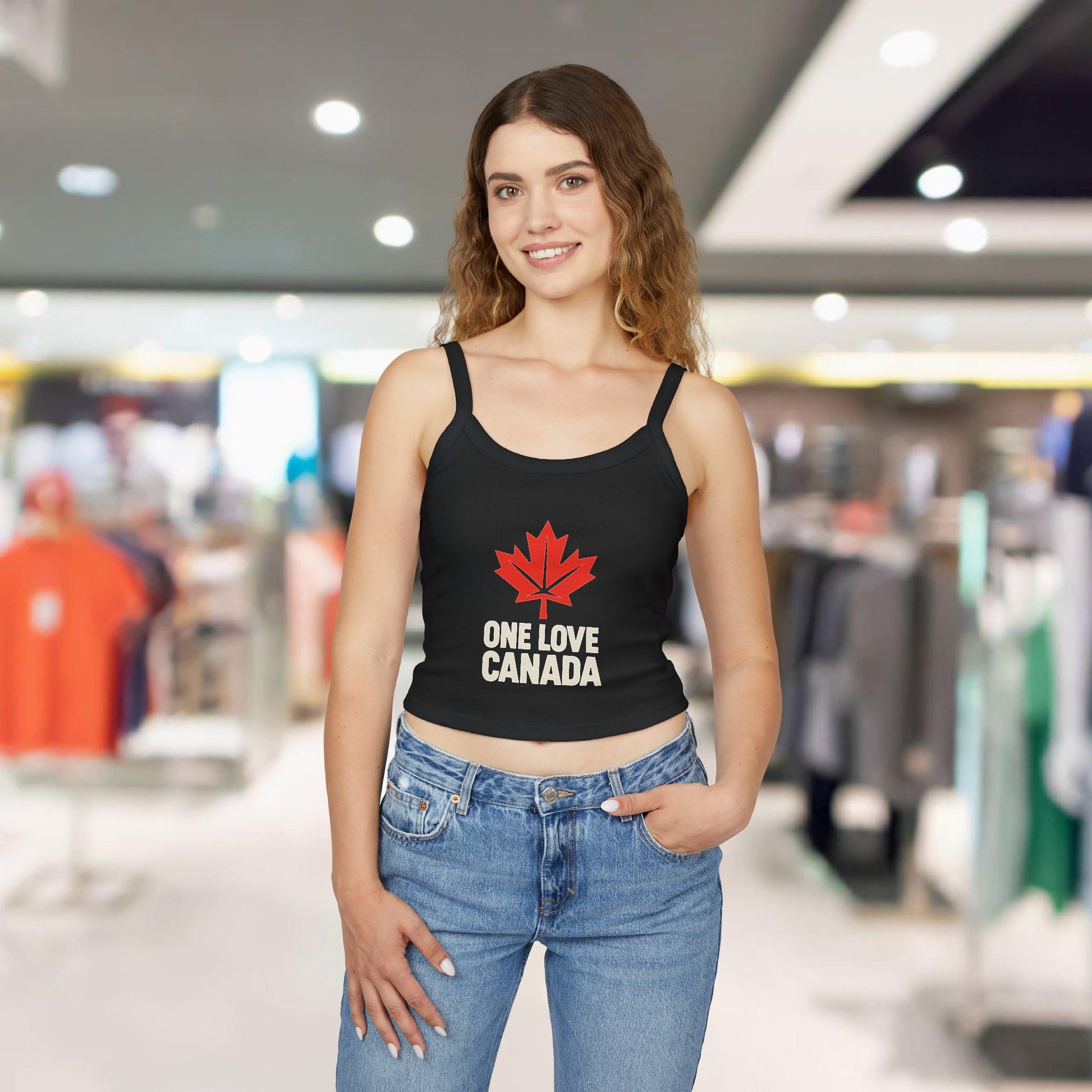 One Love Canada Tank Top | Women's Spaghetti Strap Tee - OneLoveCanada