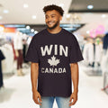 Men's Heavy Oversized Tee: WIN CANADA Graphic T-Shirt - OneLoveCanada
