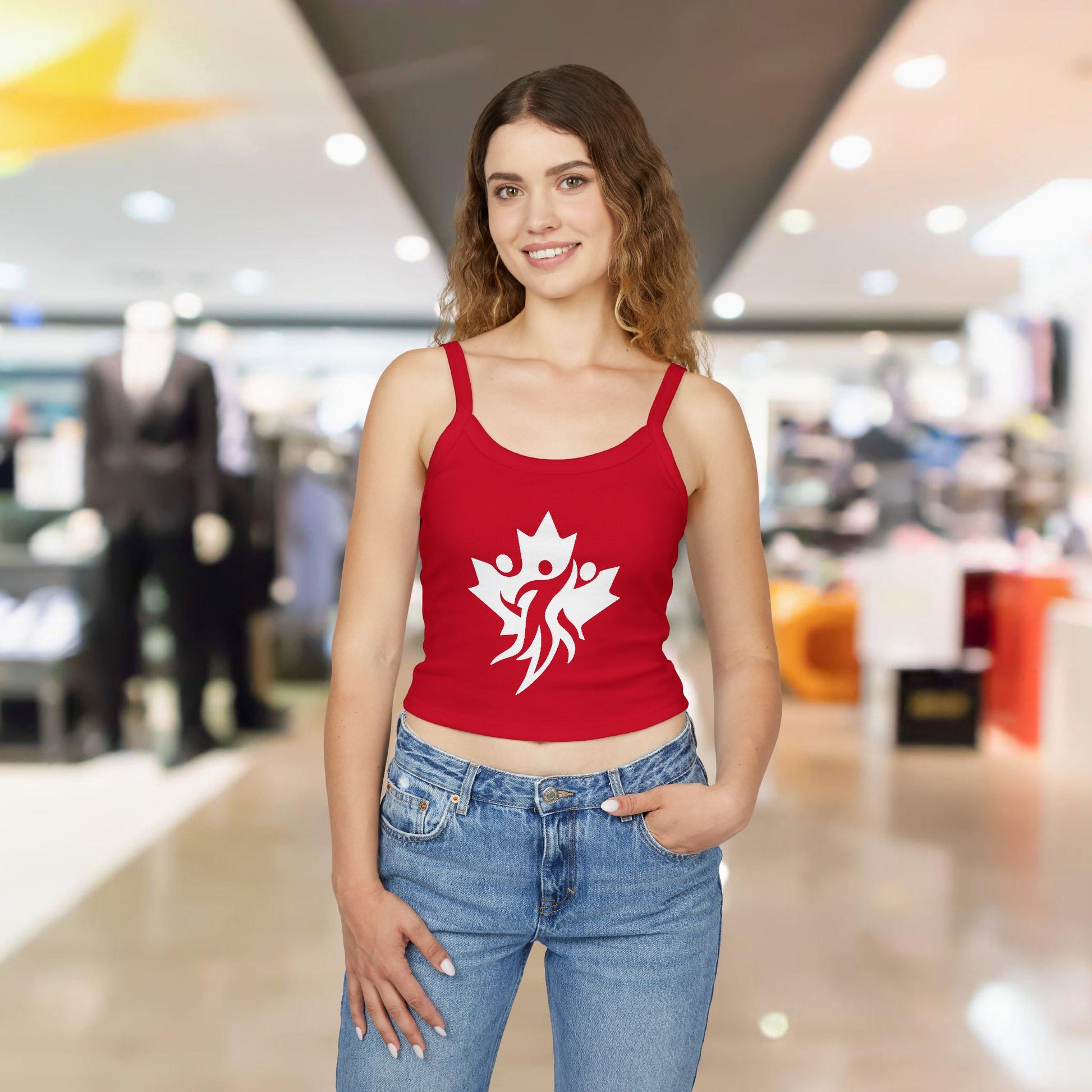 Canadian Leaf Women's Tank Top, Summer Shirt - OneLoveCanada