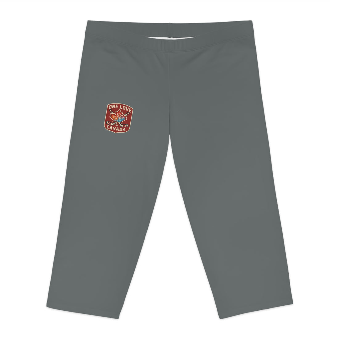Women's Capri Leggings - One Love Canada, Sporty Yoga Pants - OneLoveCanada