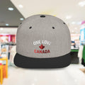 One Love Canada Flat Bill Snapback Cap, Trendy Hat - OneLoveCanada