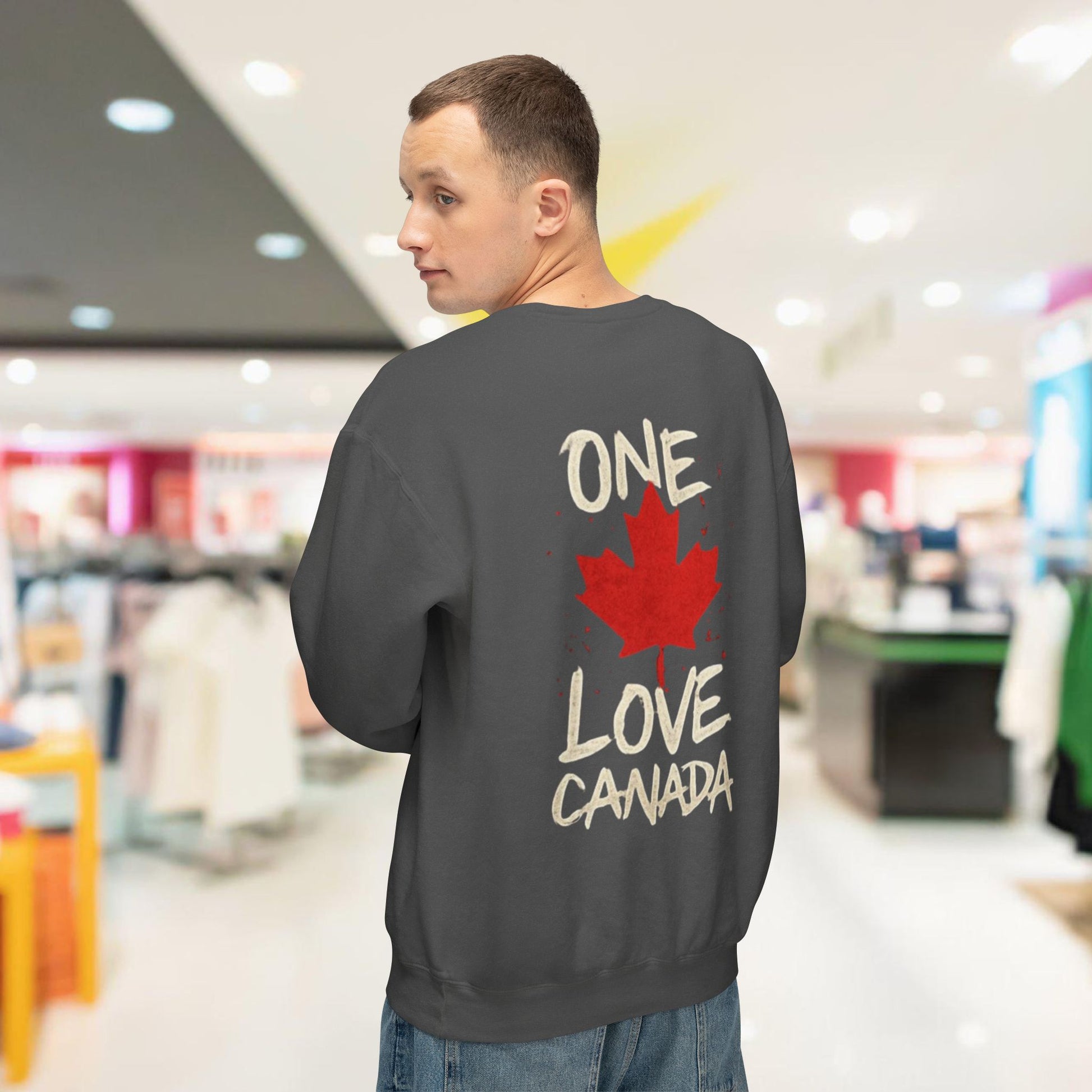 One Love Canada Unisex Lightweight Crewneck Sweatshirt - OneLoveCanada