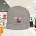 One Love Canada Flat Bill Snapback Cap, Trendy Hat - OneLoveCanada
