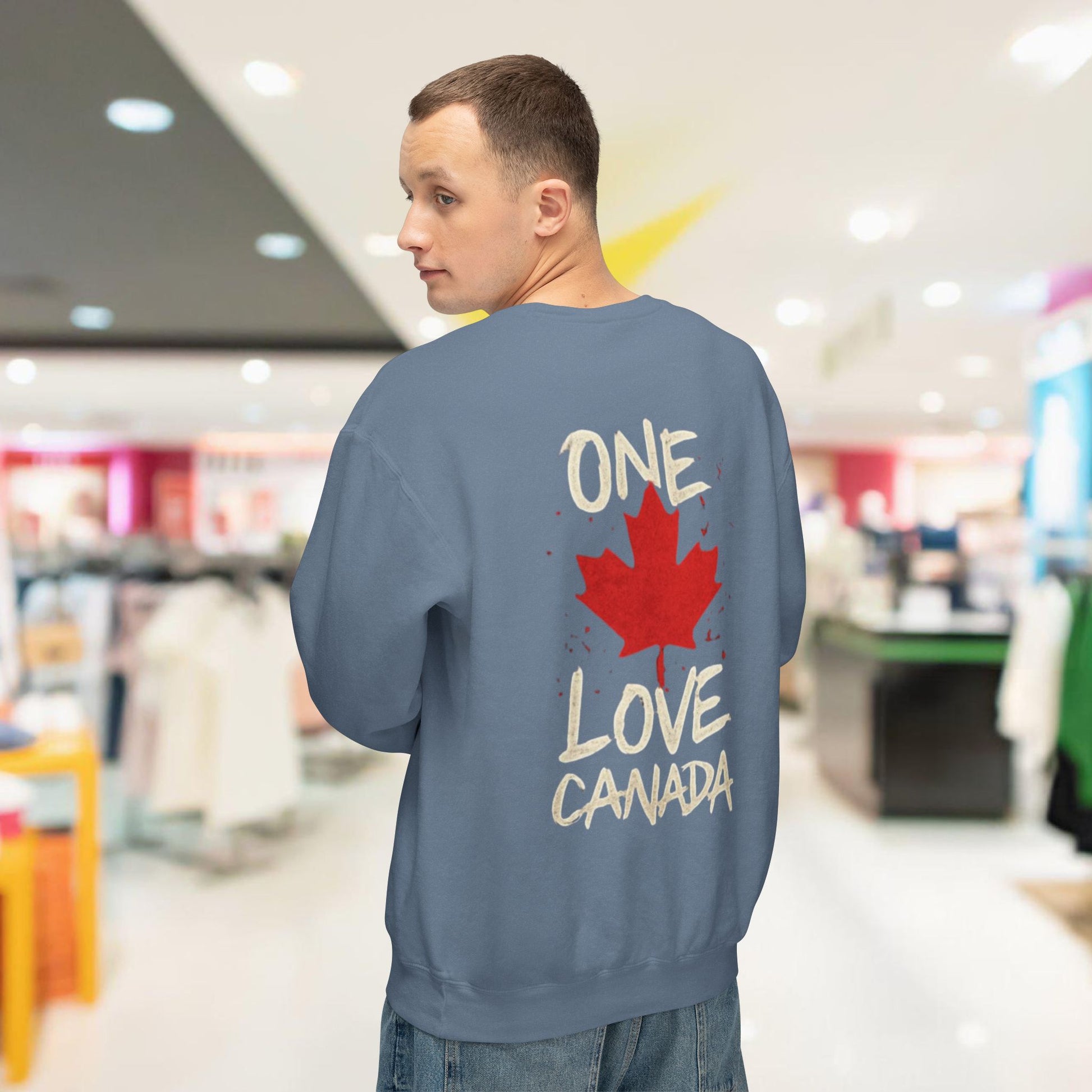One Love Canada Unisex Lightweight Crewneck Sweatshirt - OneLoveCanada