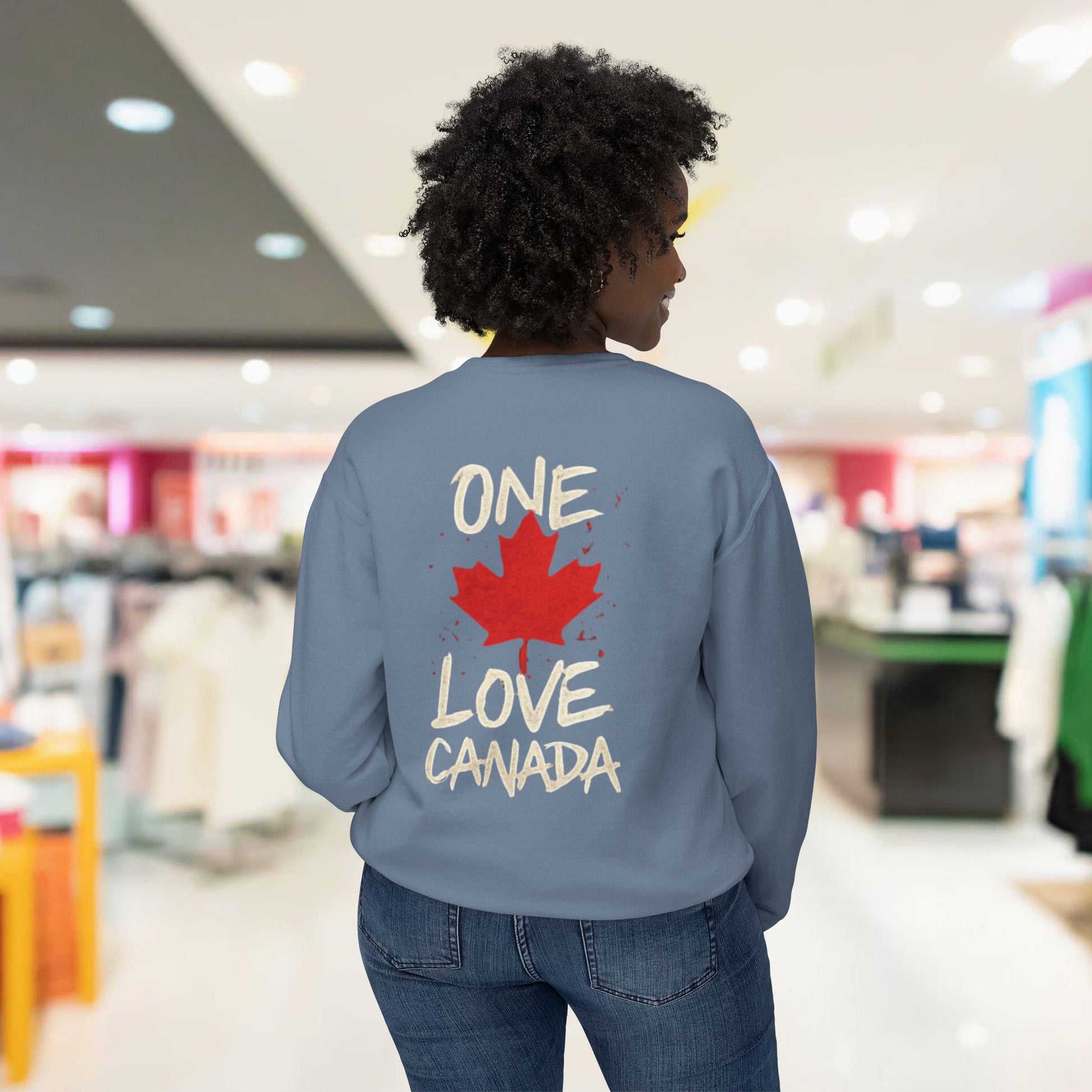 One Love Canada Unisex Lightweight Crewneck Sweatshirt - OneLoveCanada