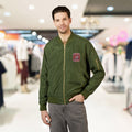 Recycled Bomber Jacket with Embroidery, Eco-Friendly Fashion - OneLoveCanada