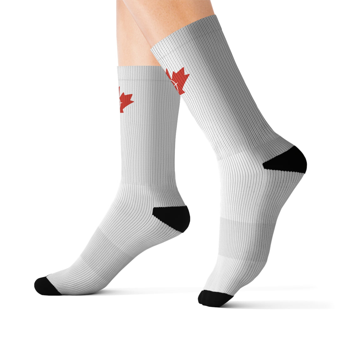 Maple Leaf Sublimation Socks, Canada Socks - OneLoveCanada