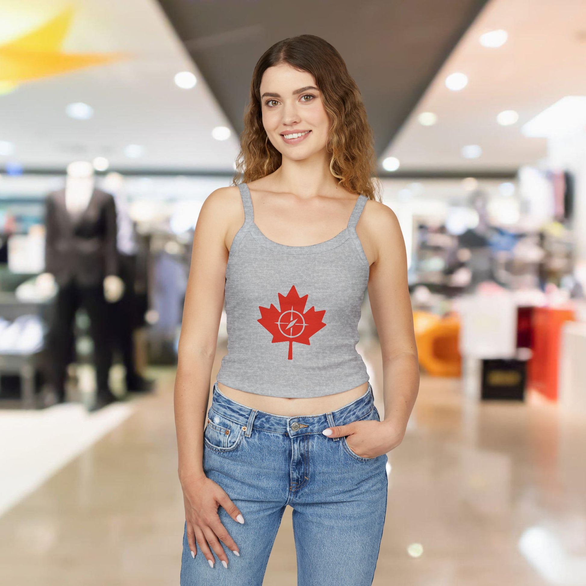 Canadian Leaf Women's Tank Top, Summer Shirt - OneLoveCanada