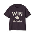 Men's Heavy Oversized Tee: WIN CANADA Graphic T-Shirt - OneLoveCanada