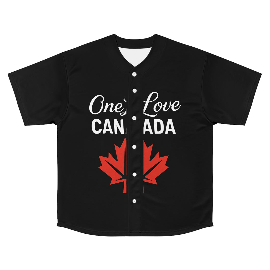 Men's Baseball Jersey with 'One Love Canada' Graphic - OneLoveCanada
