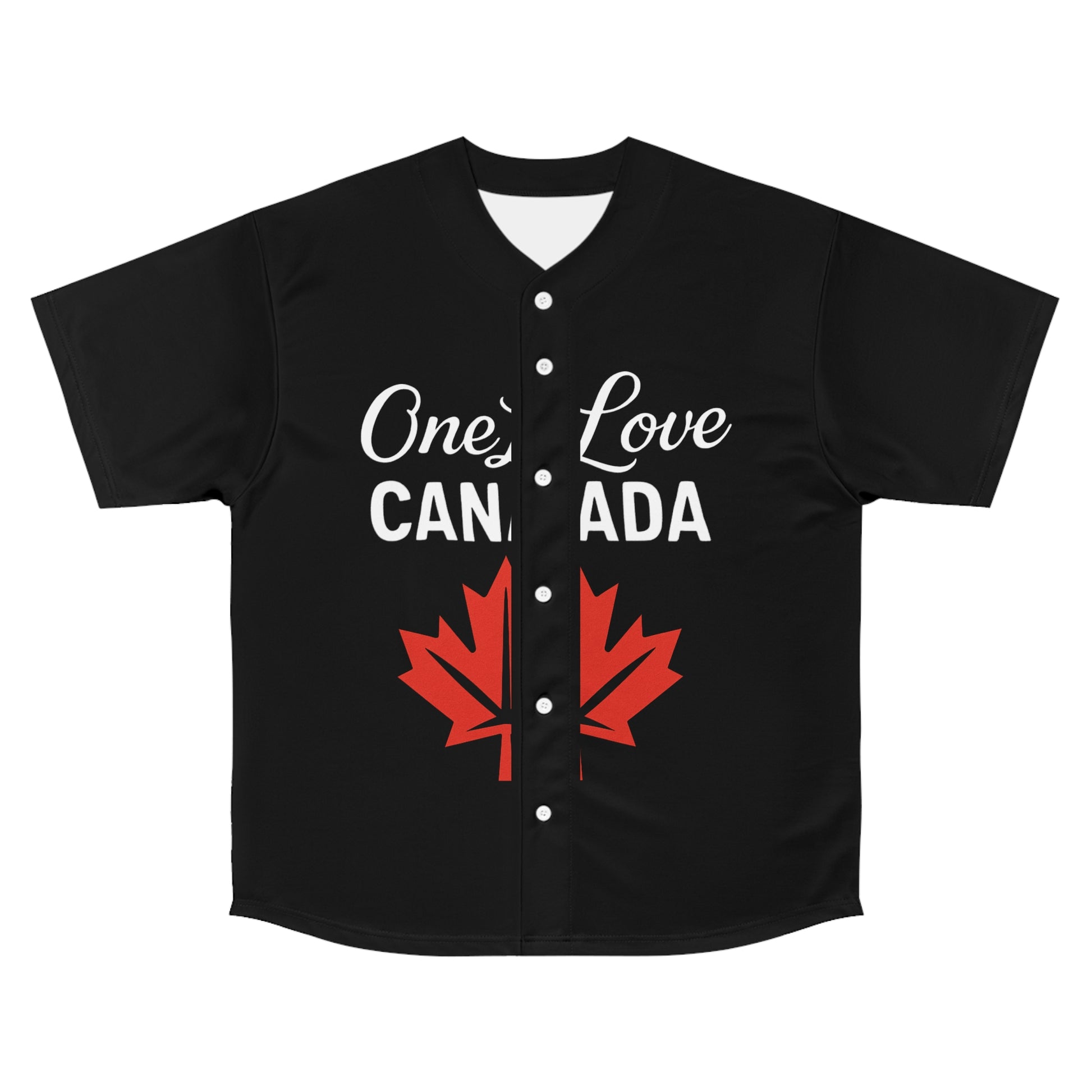 Men's Baseball Jersey with 'One Love Canada' Graphic - OneLoveCanada