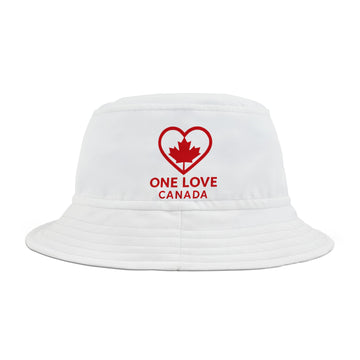 One Love Canada Bucket Hat, Summer Hat, Gift for Her - OneLoveCanada