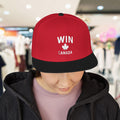 Canadian Pride Snapback Hat | WIN Canada Embroidered Cap - OneLoveCanada