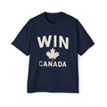 Men's Heavy Oversized Tee: WIN CANADA Graphic T-Shirt - OneLoveCanada