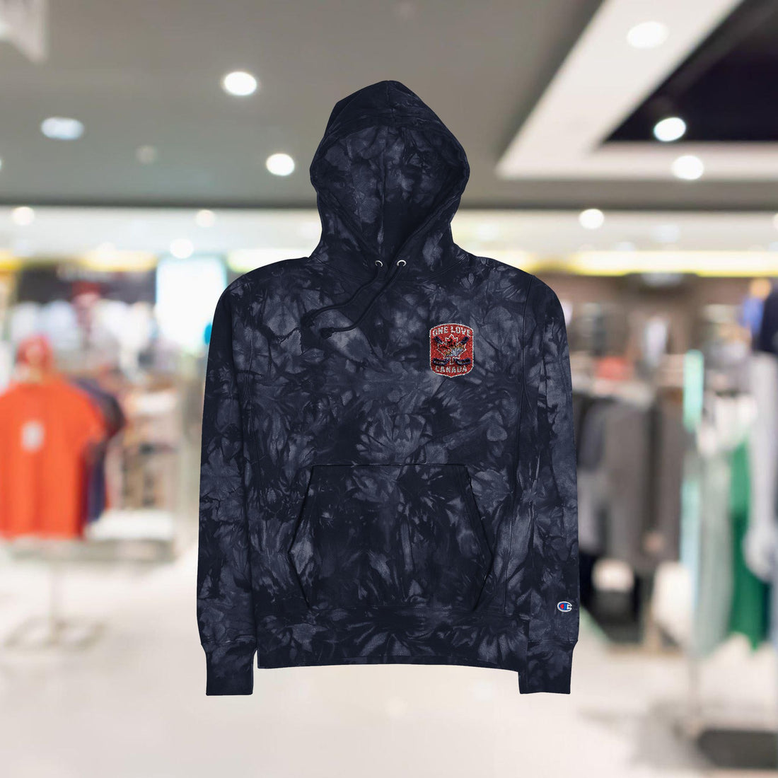 Unisex Tie-Dye Embroidered Hoodie - OneLoveCanada