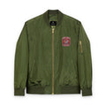 Recycled Bomber Jacket with Embroidery, Eco-Friendly Fashion - OneLoveCanada