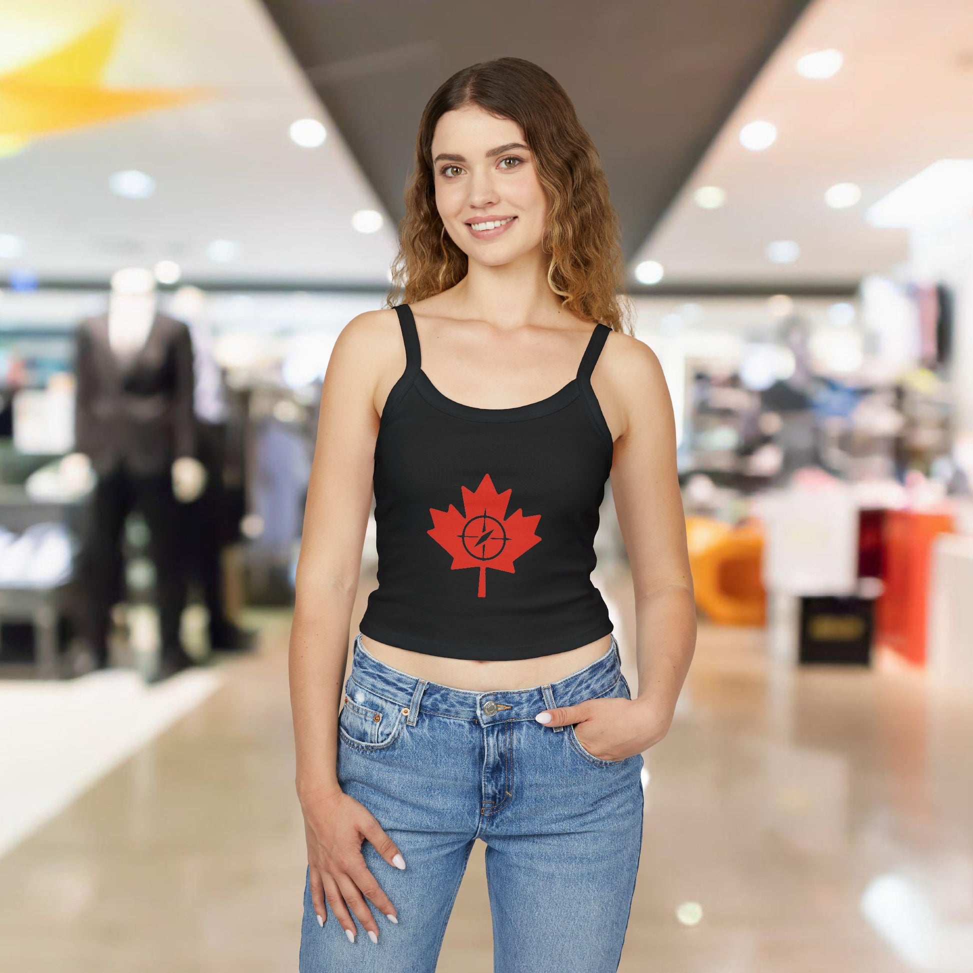 Canadian Leaf Women's Tank Top, Summer Shirt - OneLoveCanada