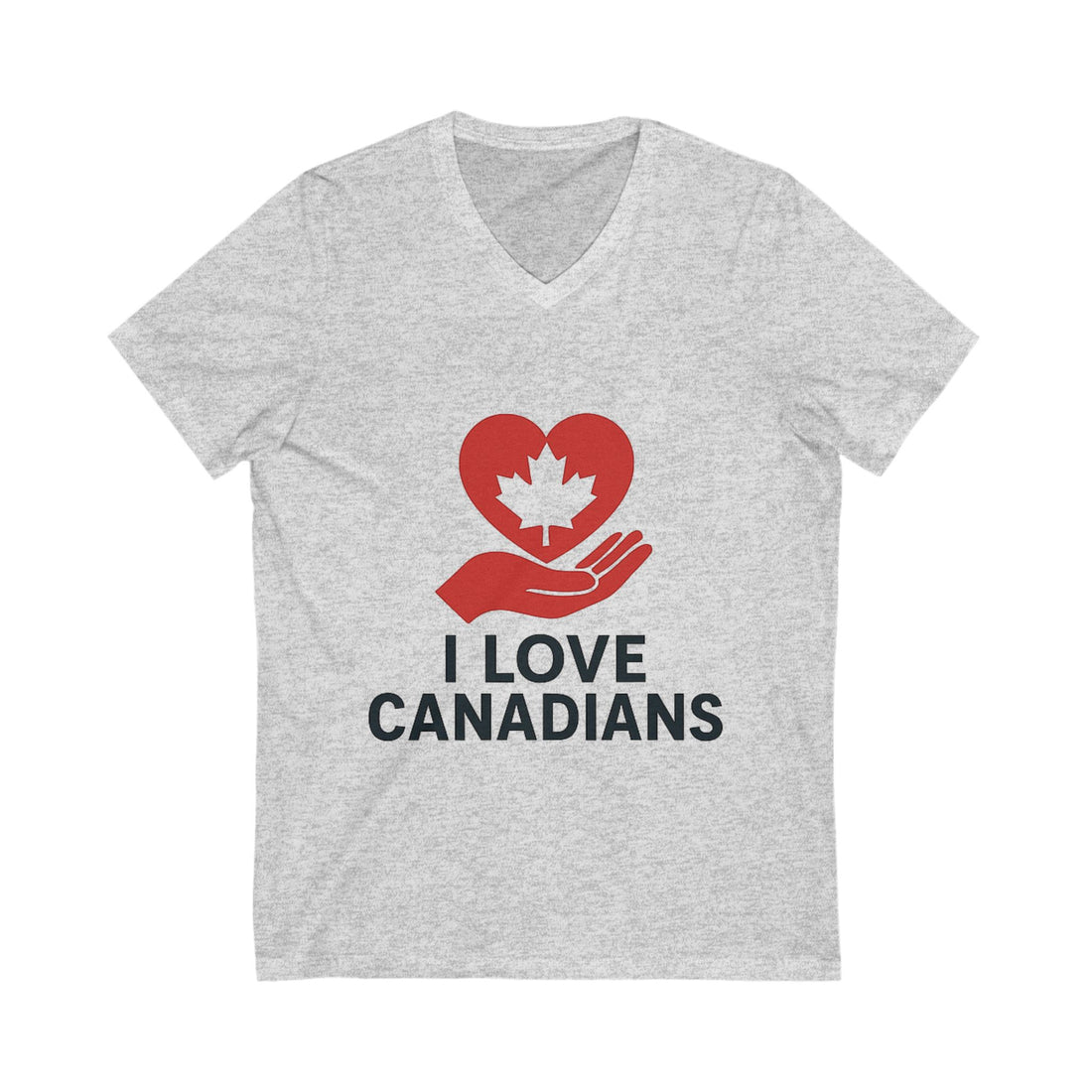 I Love Canadians V-Neck Tee, Cute Casual Shirt - OneLoveCanada