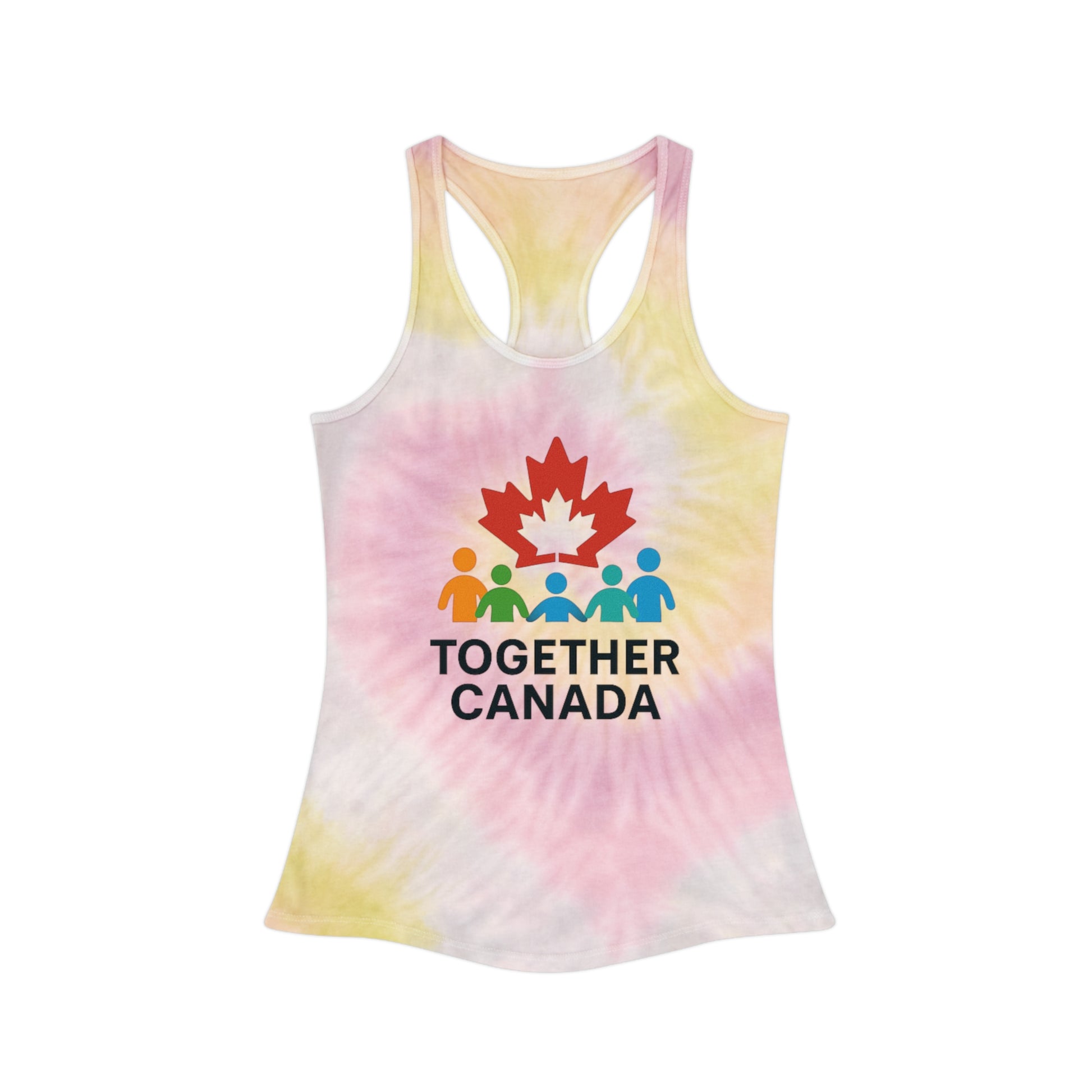 One Love Canada Tie Dye Racerback Tank Top, Summer Fashion - OneLoveCanada