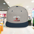 One Love Canada Flat Bill Snapback Cap, Trendy Hat - OneLoveCanada