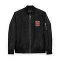 Recycled Bomber Jacket with Embroidery, Eco-Friendly Fashion - OneLoveCanada