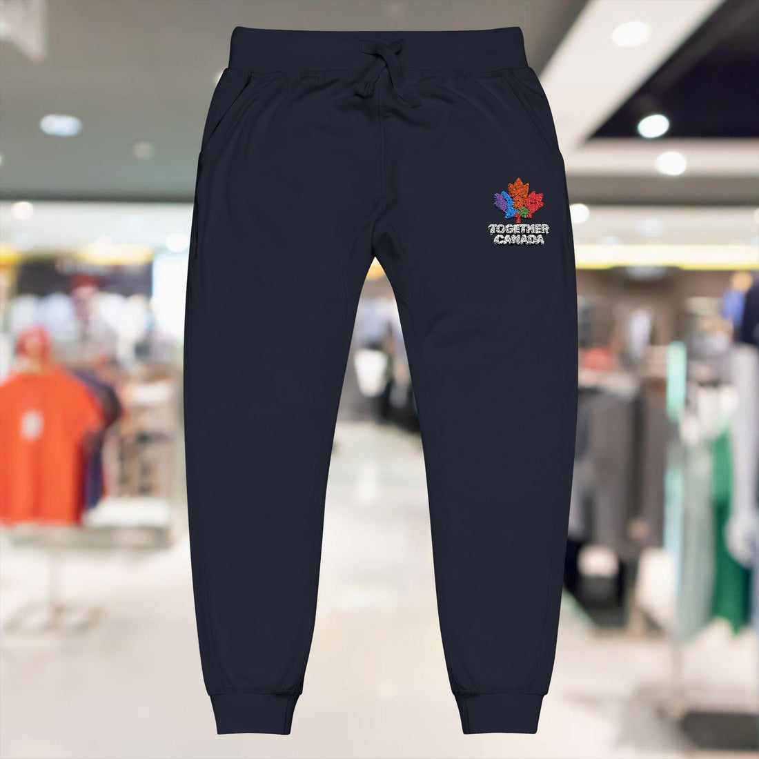 Cozy Embroidered Unisex Fleece Sweatpants - OneLoveCanada