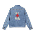 Stylish Men's Denim Jacket with 'One Love Canada' Design - OneLoveCanada