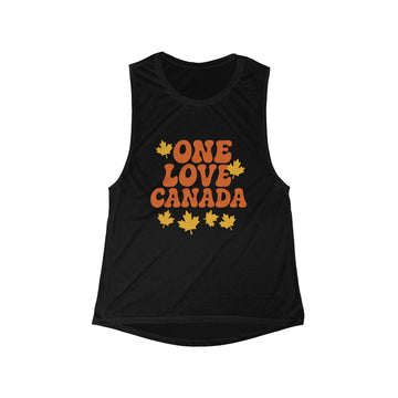 Canada Love Flowy Tank, Women's Muscle Tank, Summer Top - OneLoveCanada
