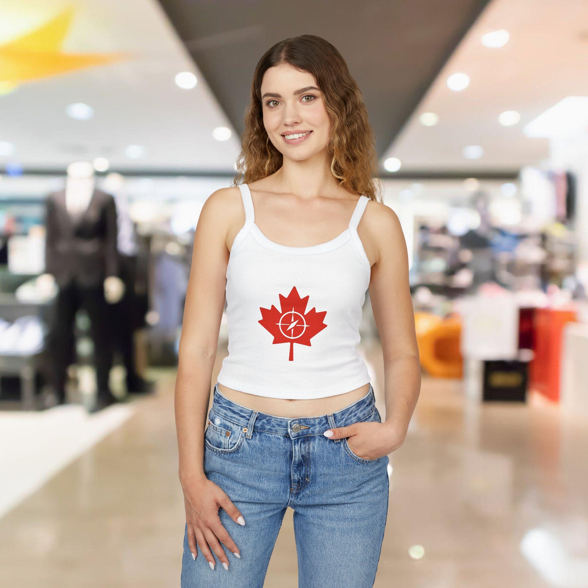 Canadian Leaf Women's Tank Top, Summer Shirt - OneLoveCanada