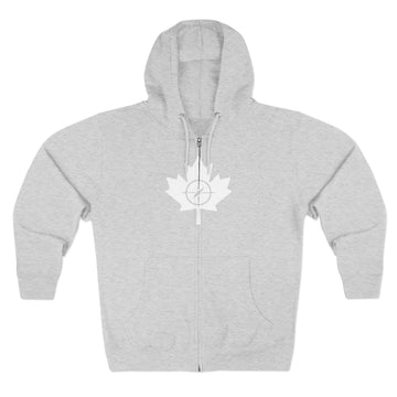 Cozy Canada Maple Leaf Zip Hoodie, Unisex Hoodie for Casual - OneLoveCanada