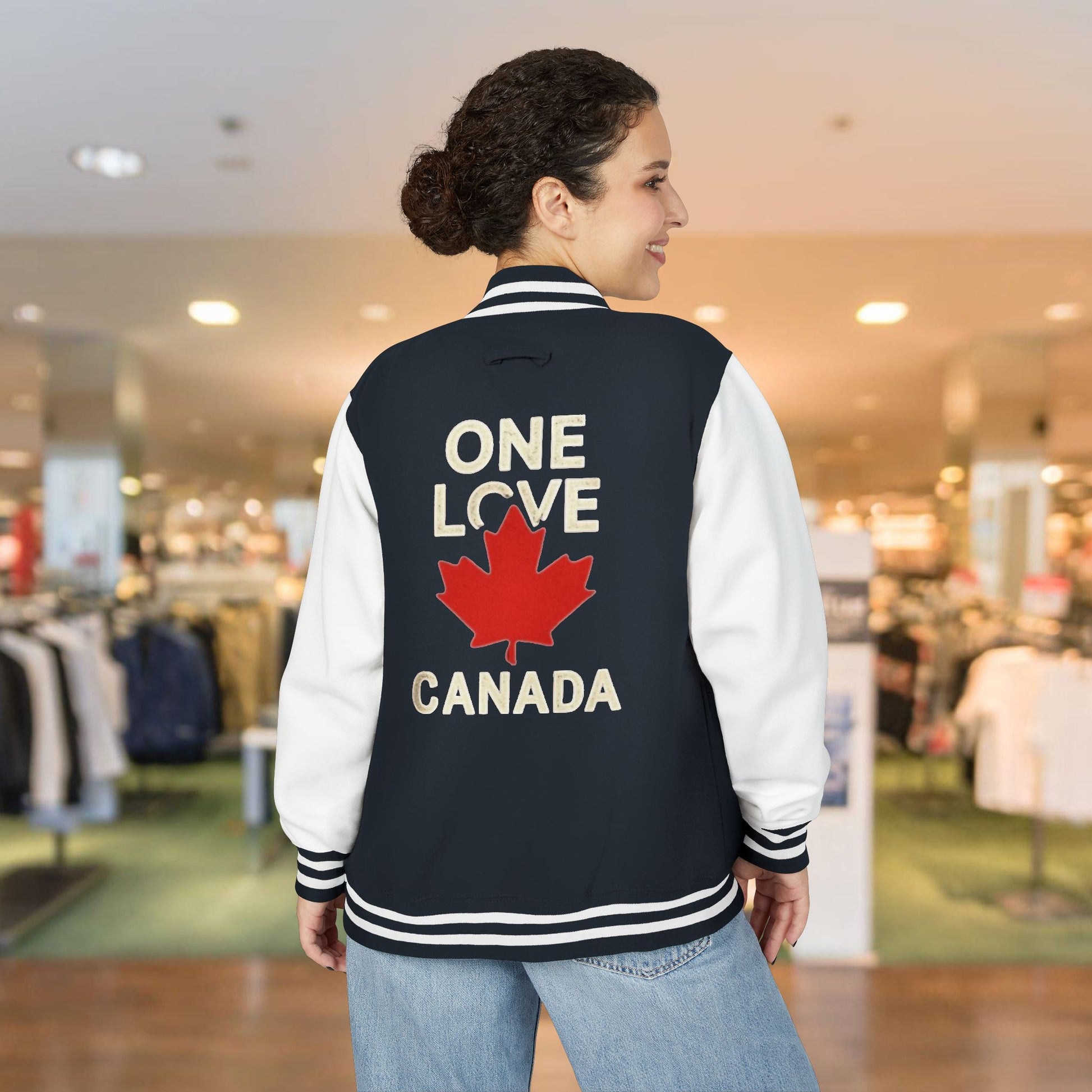 Unisex Heavyweight Letterman Jacket - One Love Canada, Casual Sportswear - OneLoveCanada