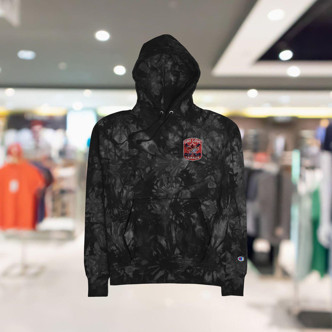 Unisex Tie-Dye Embroidered Hoodie - OneLoveCanada