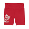Red Canada Women's Workout Shorts - OneLoveCanada
