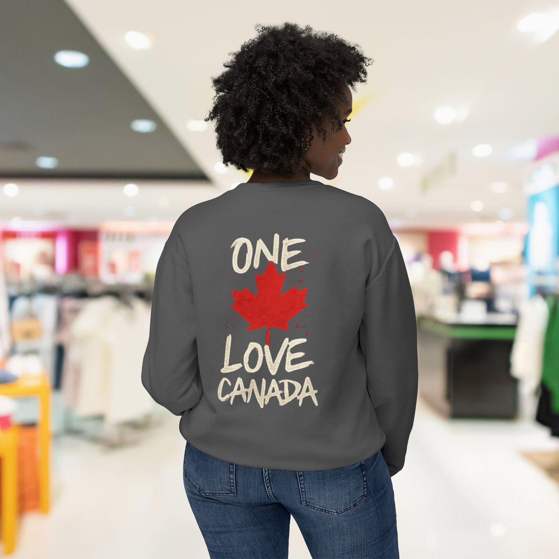 One Love Canada Unisex Lightweight Crewneck Sweatshirt - OneLoveCanada