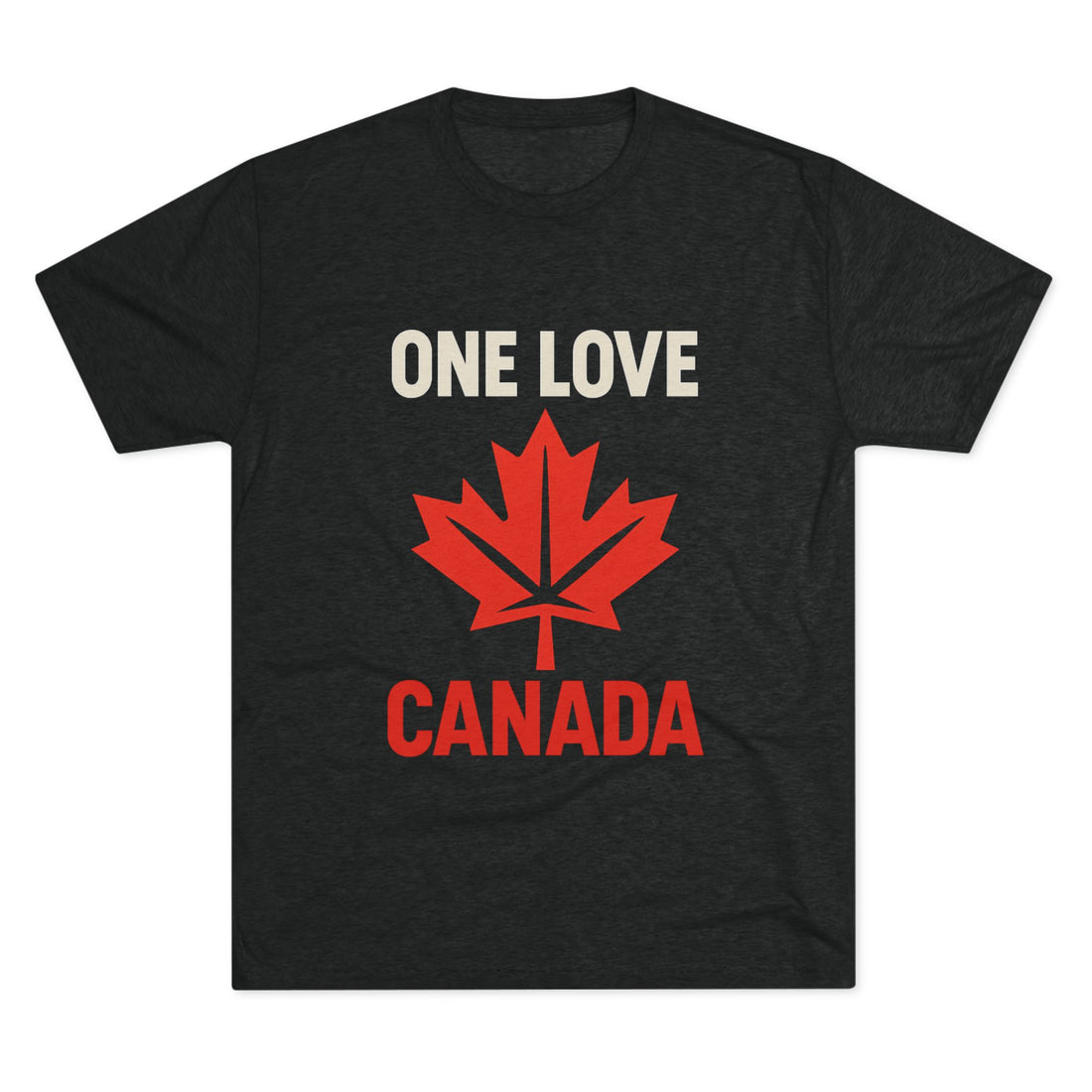 Unisex Tri-Blend Crew Tee - One Love Canada, Canadian Pride Shirt - OneLoveCanada