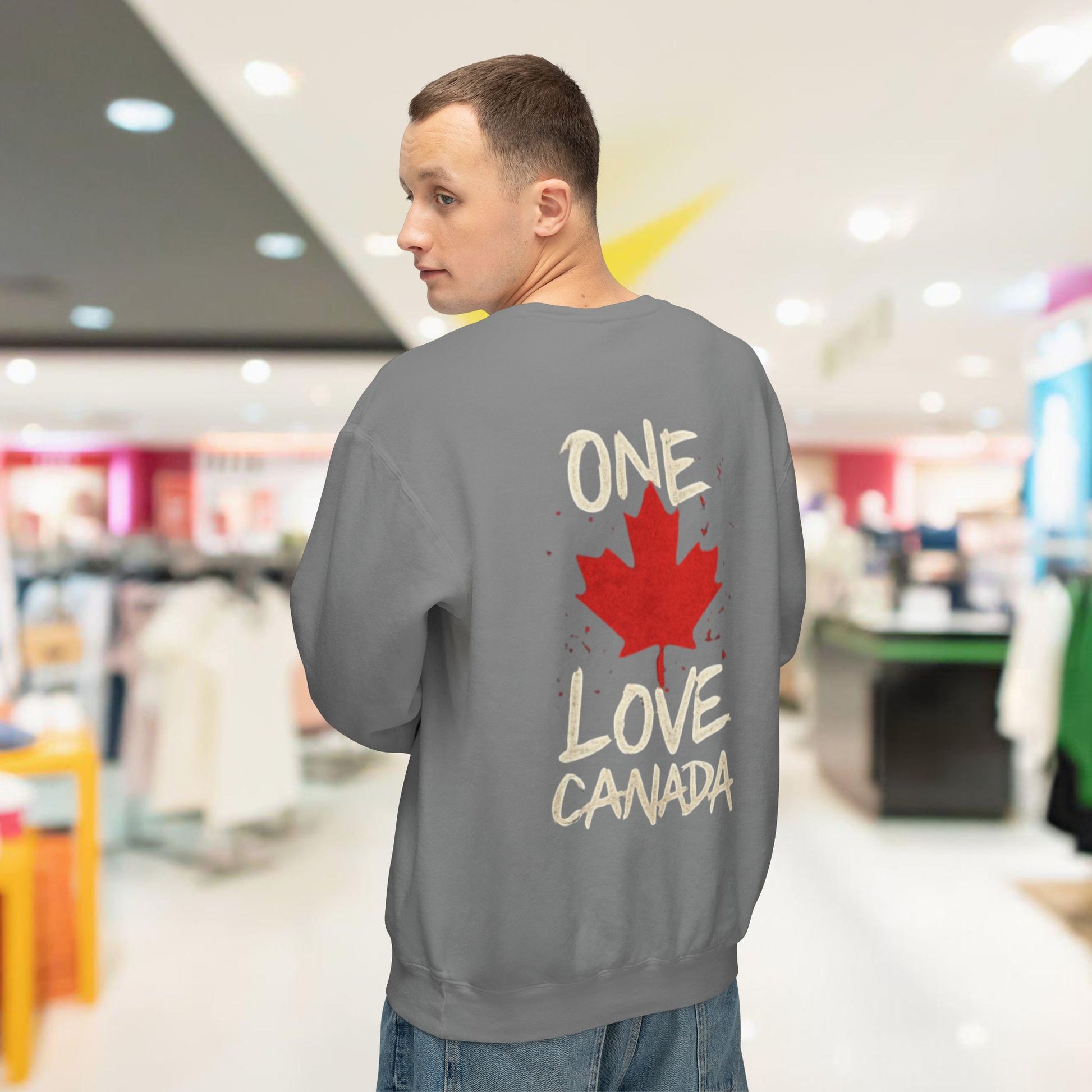 One Love Canada Unisex Lightweight Crewneck Sweatshirt - OneLoveCanada