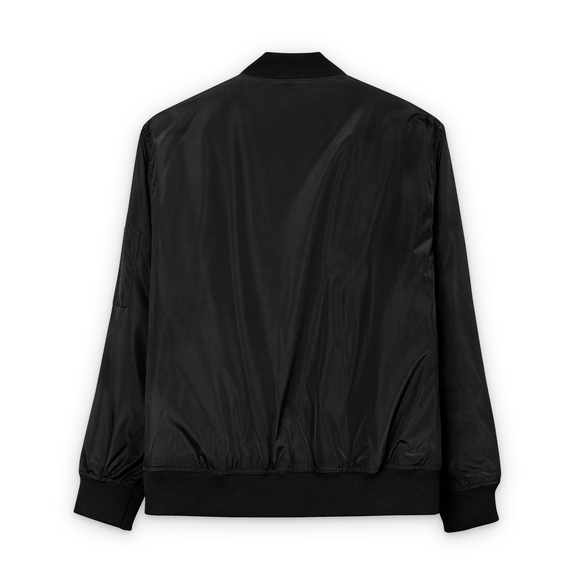 Recycled Bomber Jacket with Embroidery, Eco-Friendly Fashion - OneLoveCanada