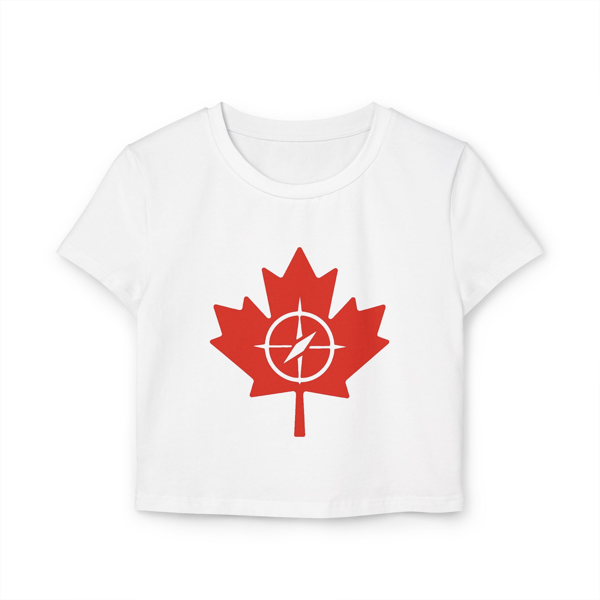 Canada Maple Leaf Women's Baby Tee - Casual T-Shirt - OneLoveCanada