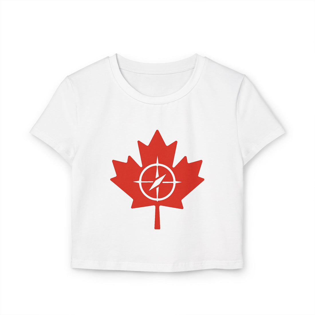 Canada Maple Leaf Women's Baby Tee - Casual T-Shirt - OneLoveCanada