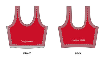 Red Canada Sports Bra - Athletic Wear - OneLoveCanada