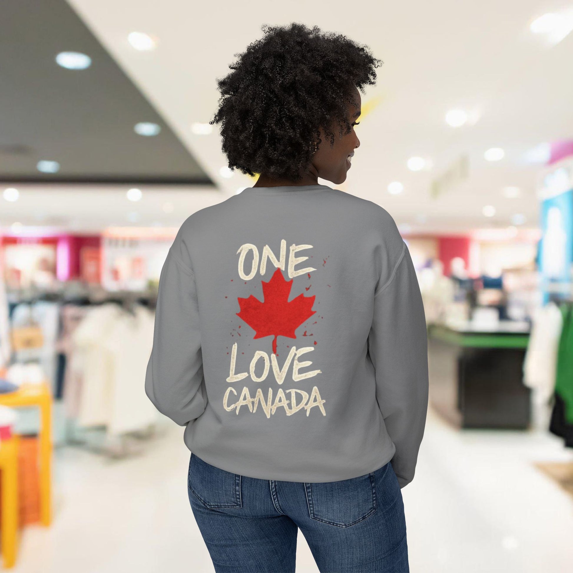 One Love Canada Unisex Lightweight Crewneck Sweatshirt - OneLoveCanada
