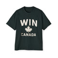 Men's Heavy Oversized Tee: WIN CANADA Graphic T-Shirt - OneLoveCanada