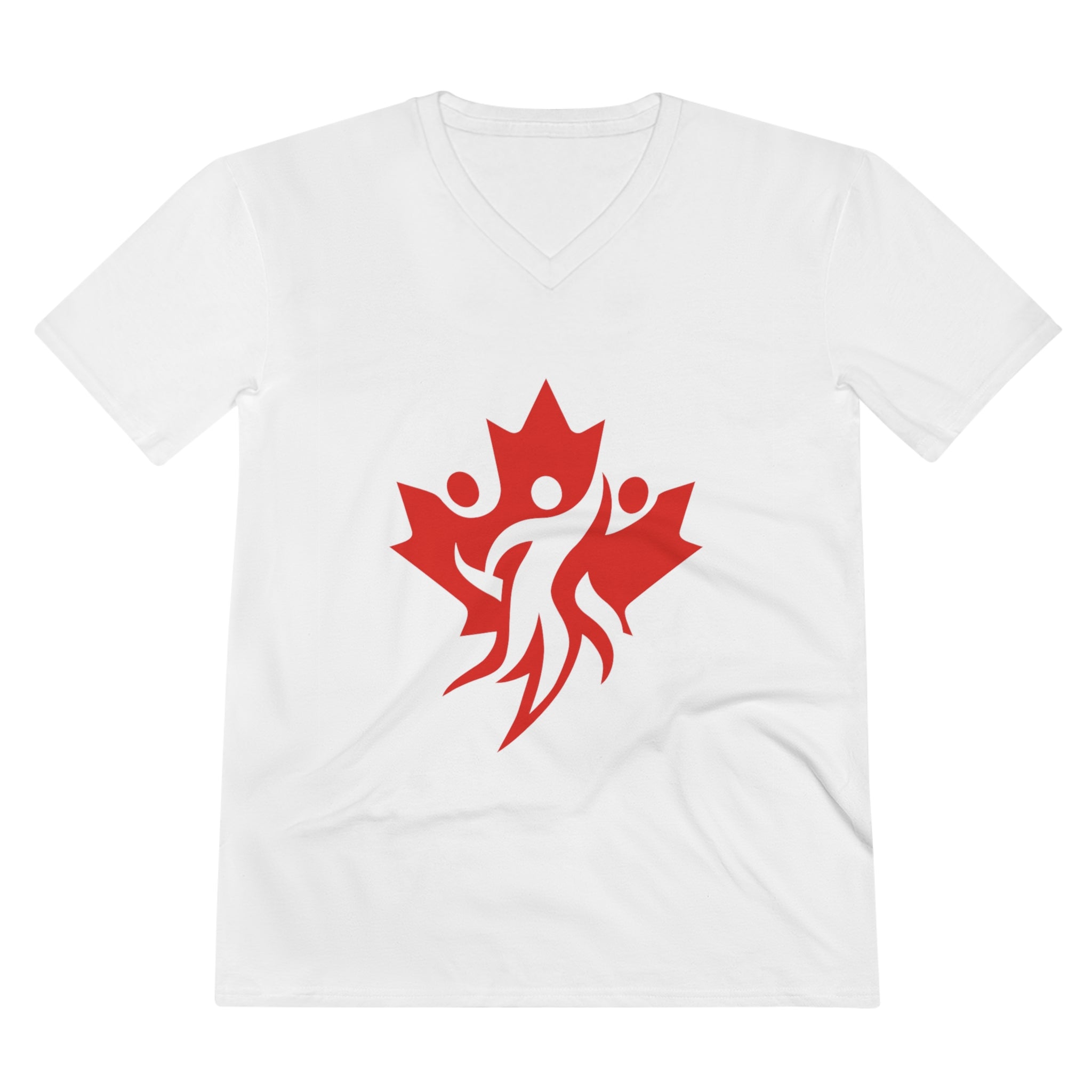 Canadian Spirit Men's V-Neck Tee, Lightweight T-Shirt for Summer - OneLoveCanada