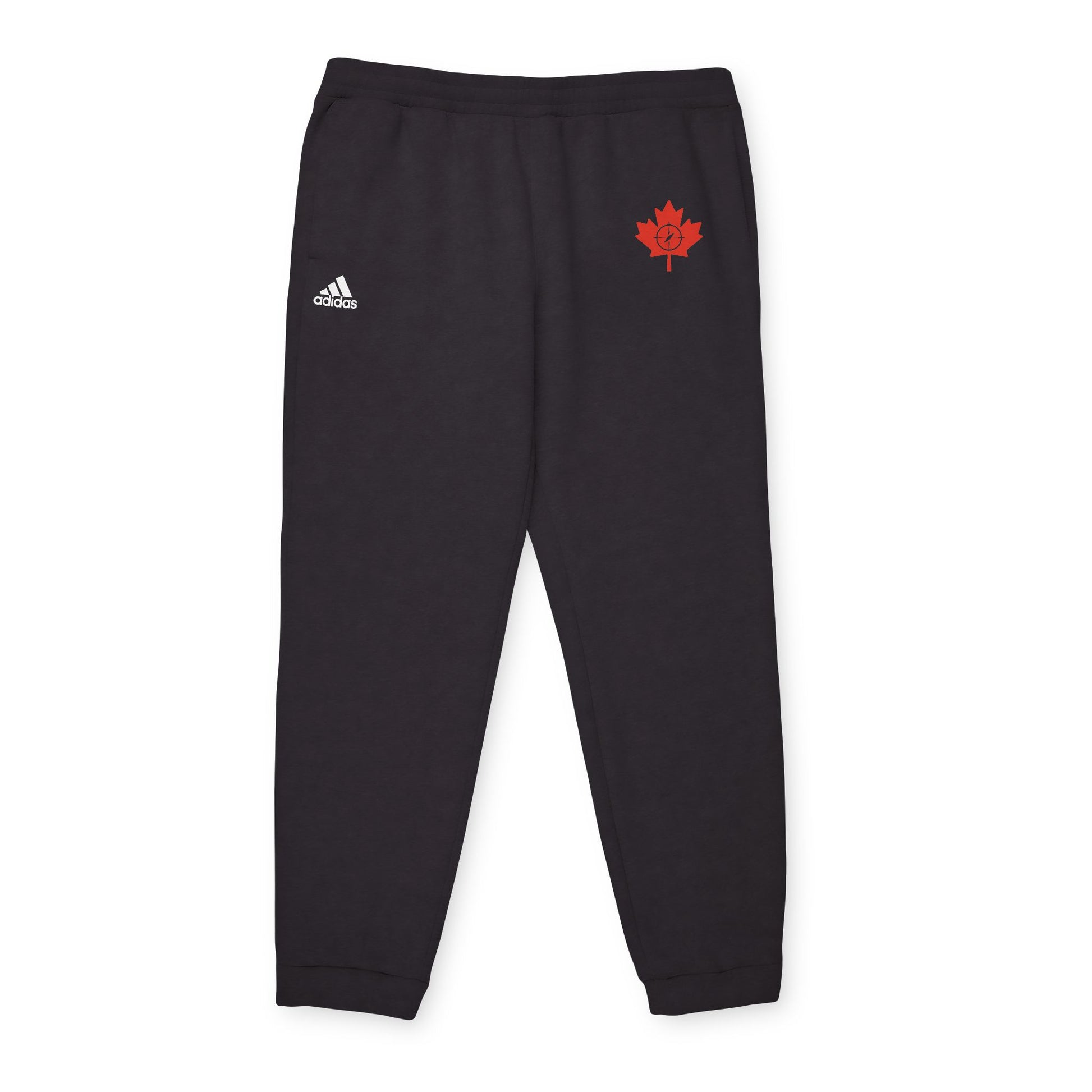Cozy Fleece Joggers with Maple Leaf Design - OneLoveCanada