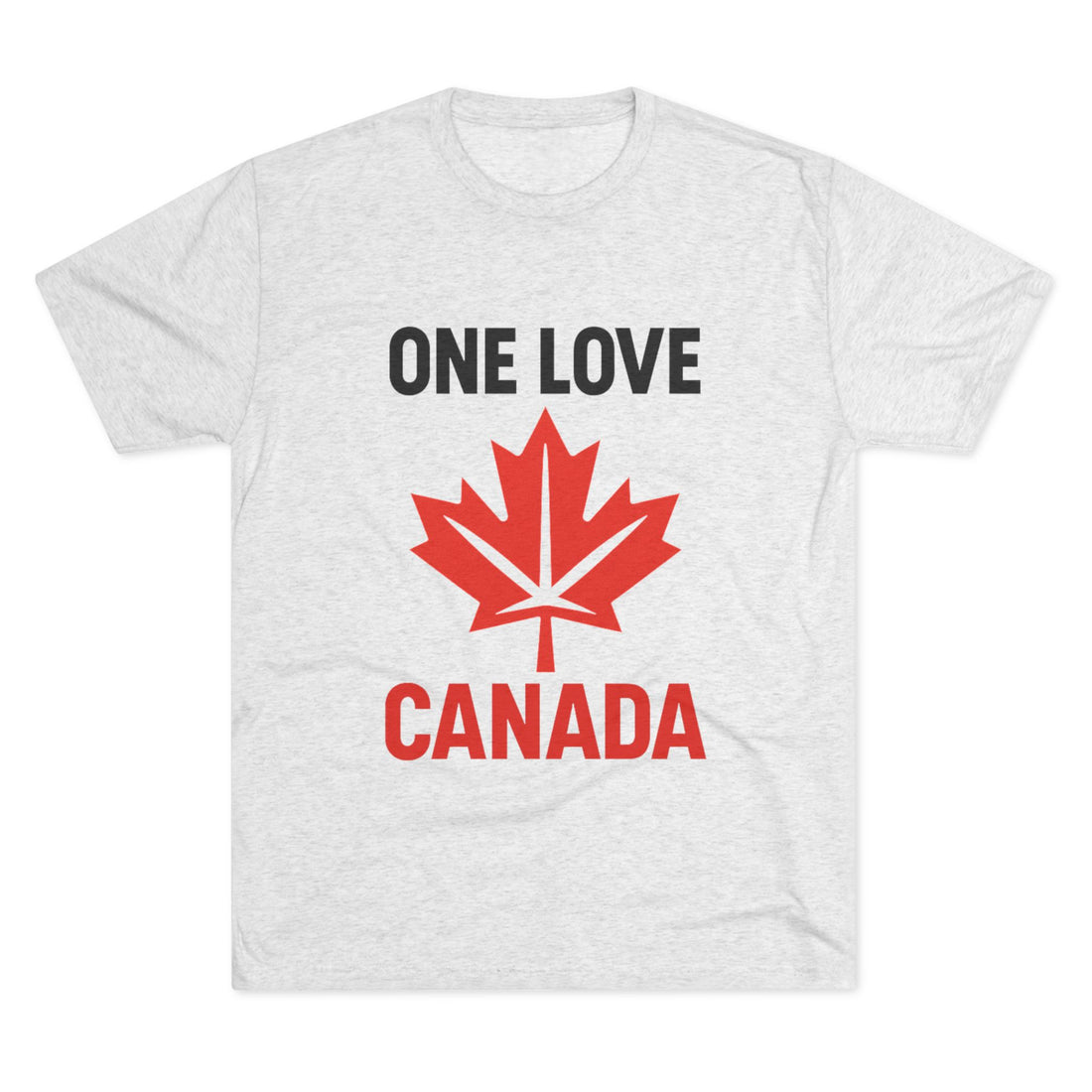 Unisex Tri-Blend Crew Tee - One Love Canada, Canadian Pride Shirt - OneLoveCanada