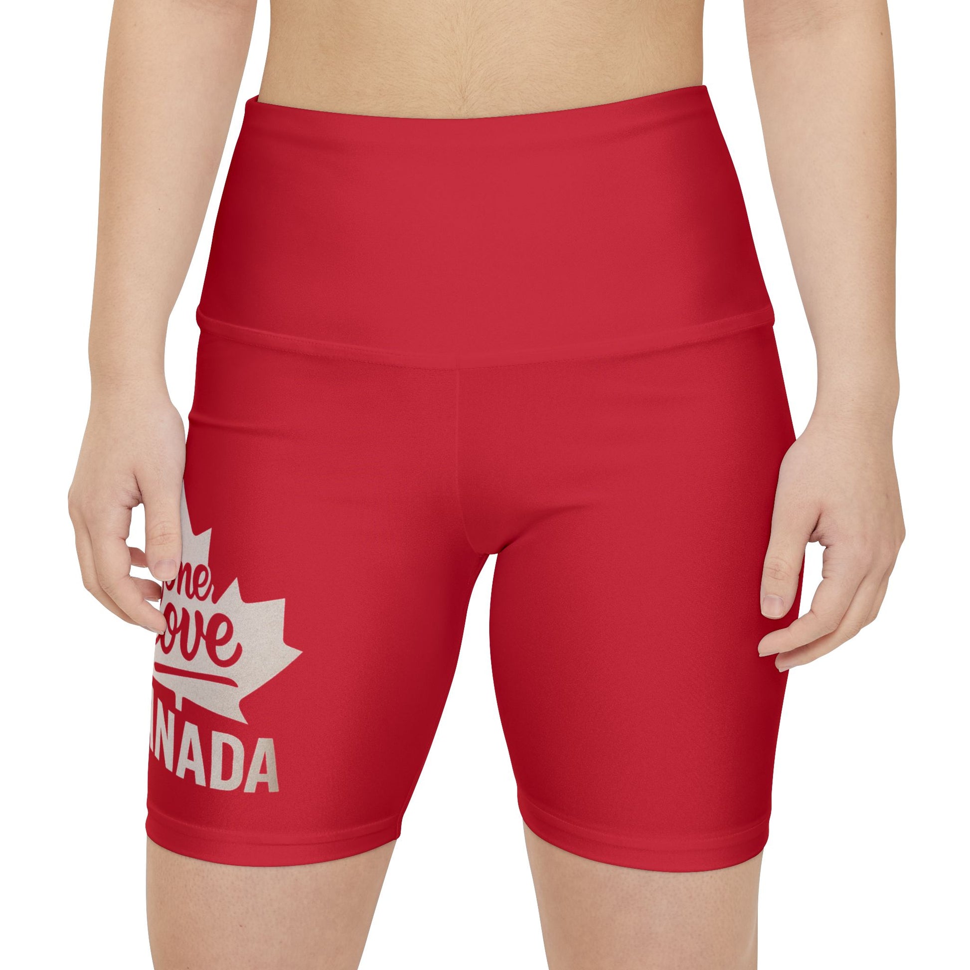 Red Canada Women's Workout Shorts - OneLoveCanada